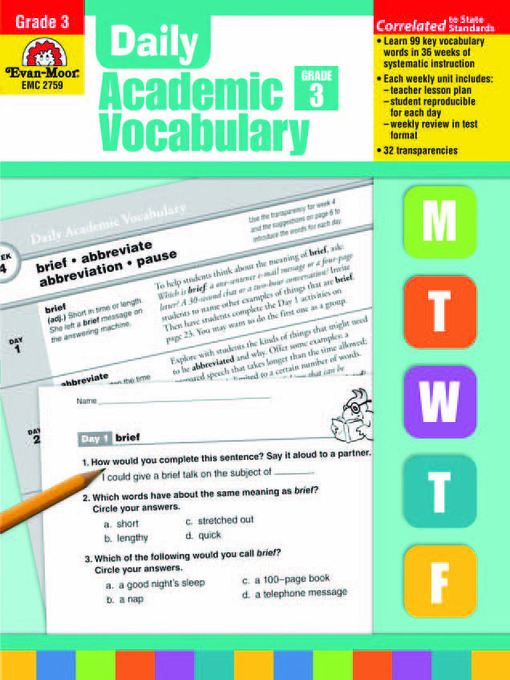 Cover image for Daily Academic Vocabulary